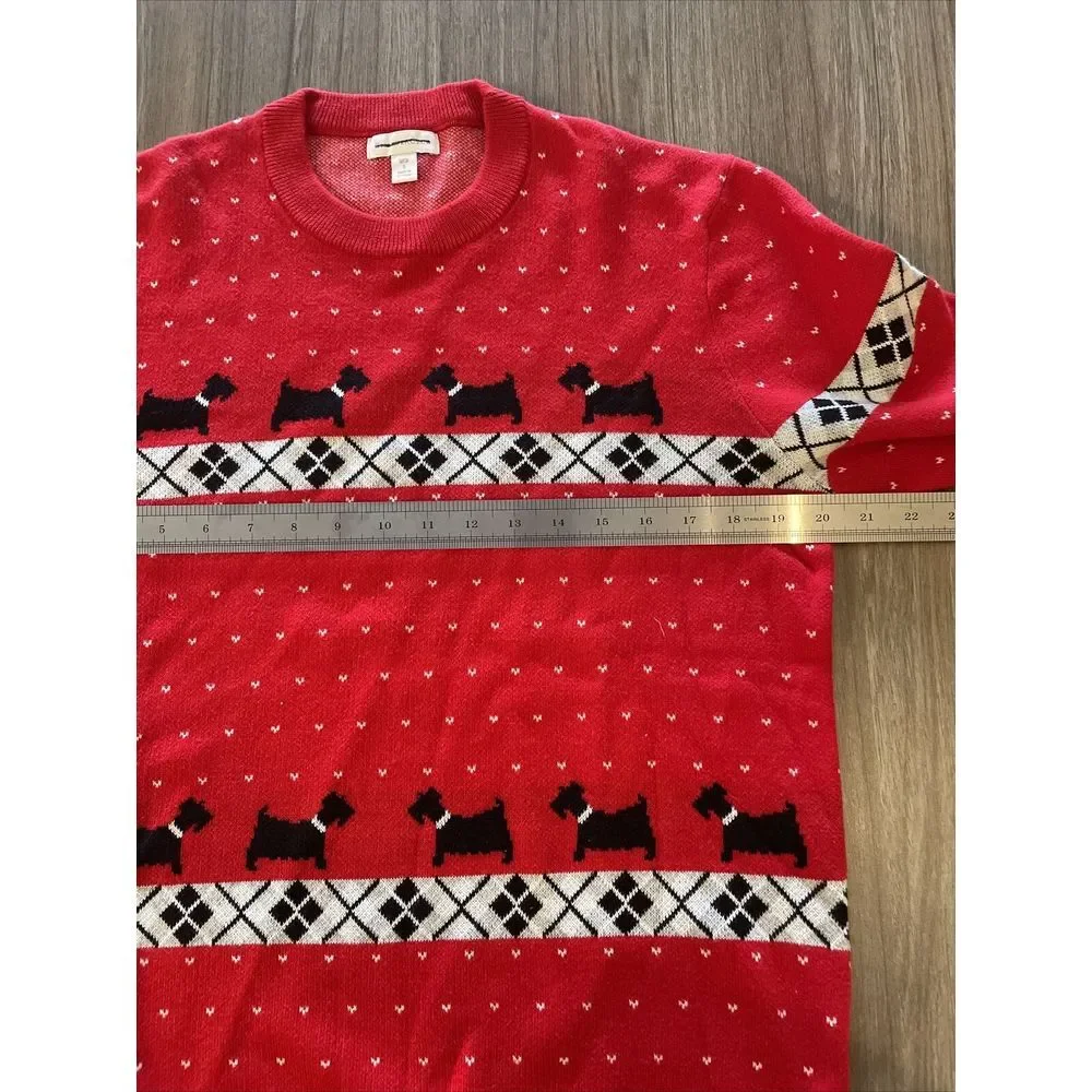 Charter Club‎ Sweater Men's Size Small Scottie Dog Holiday